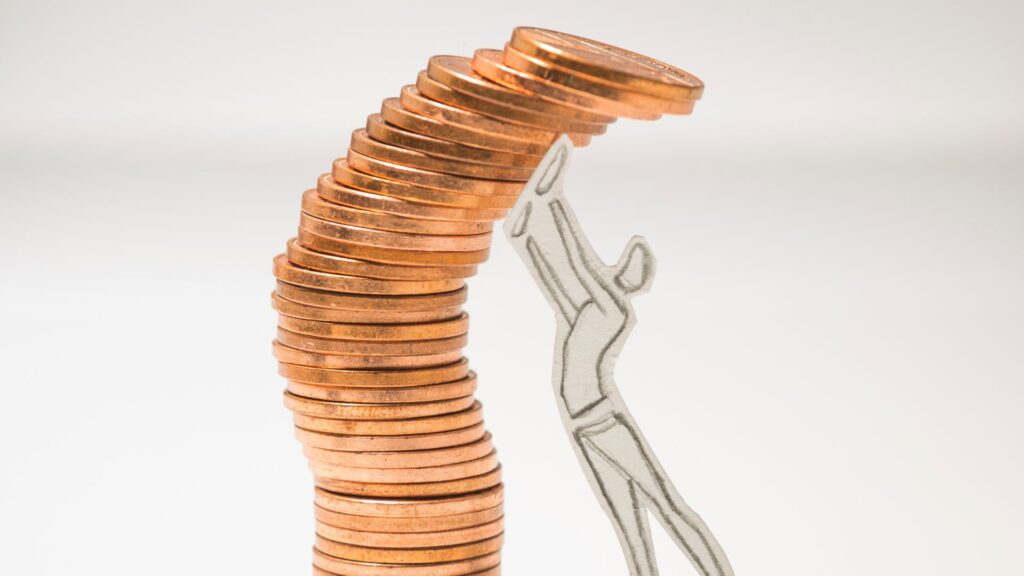 man overcoming money obstacles