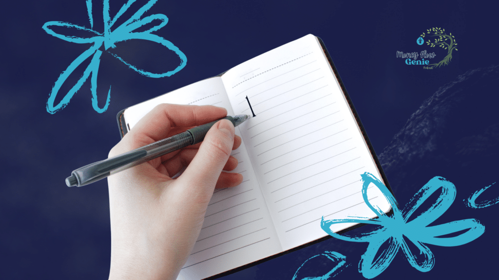 Person reviewing personal finances and creating a monthly budget for financial freedom.